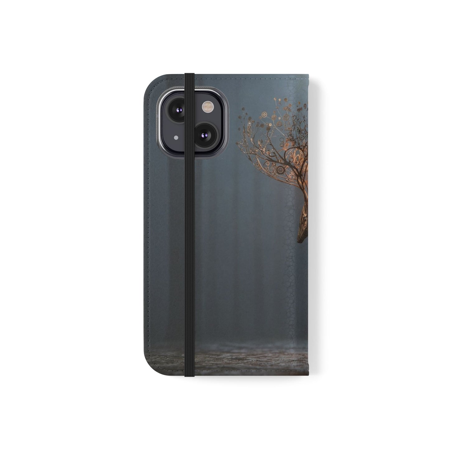 Mechanical Deer Flip Cases – Gears and Twilight Forest Guardian