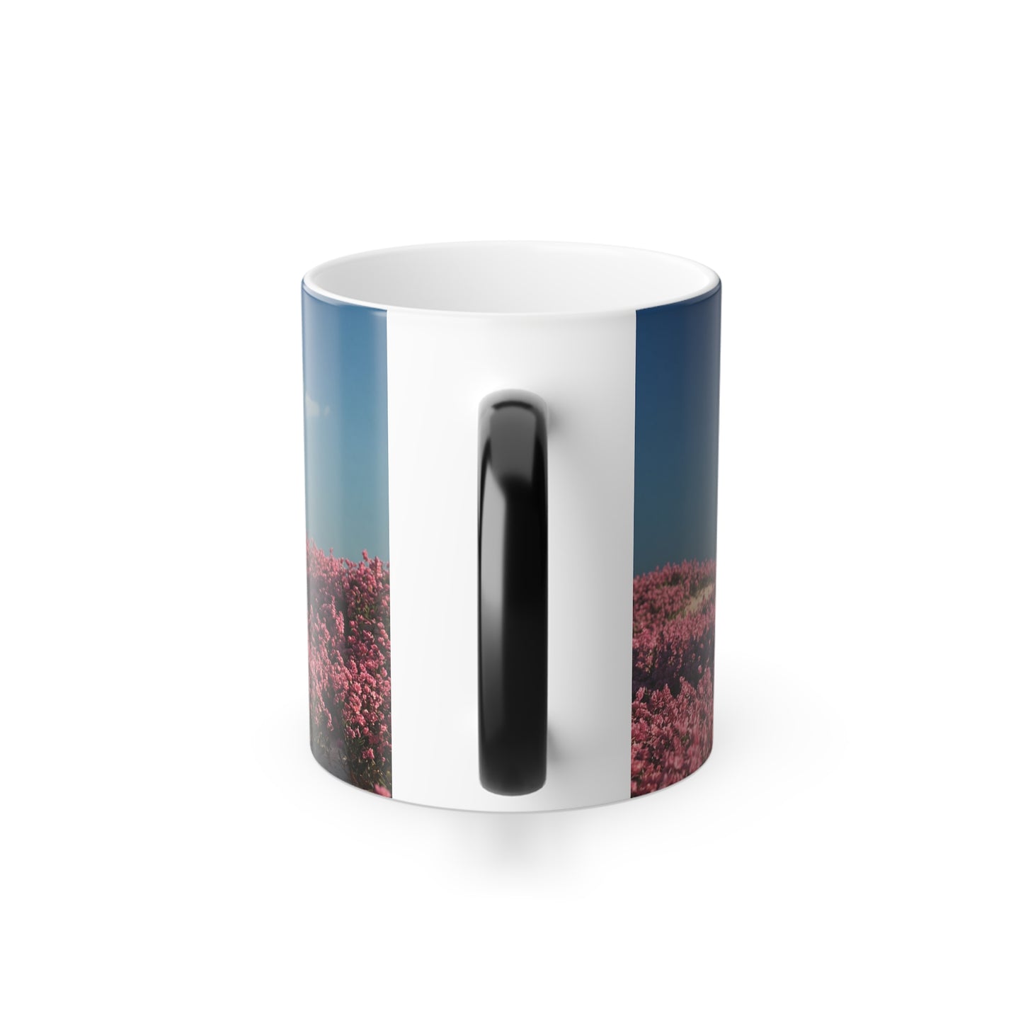 Cracked Ring Garden Portal Mug – Pink Wildflower Circle Scene