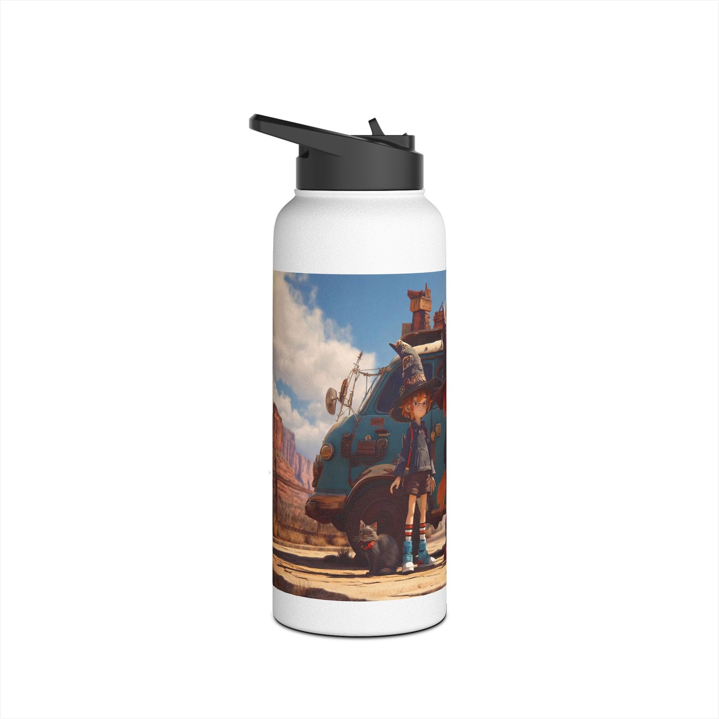 Witch Roadtrip Trio Stainless Steel Water Bottle, Standard Lid – Dusty Desert Spellbound
