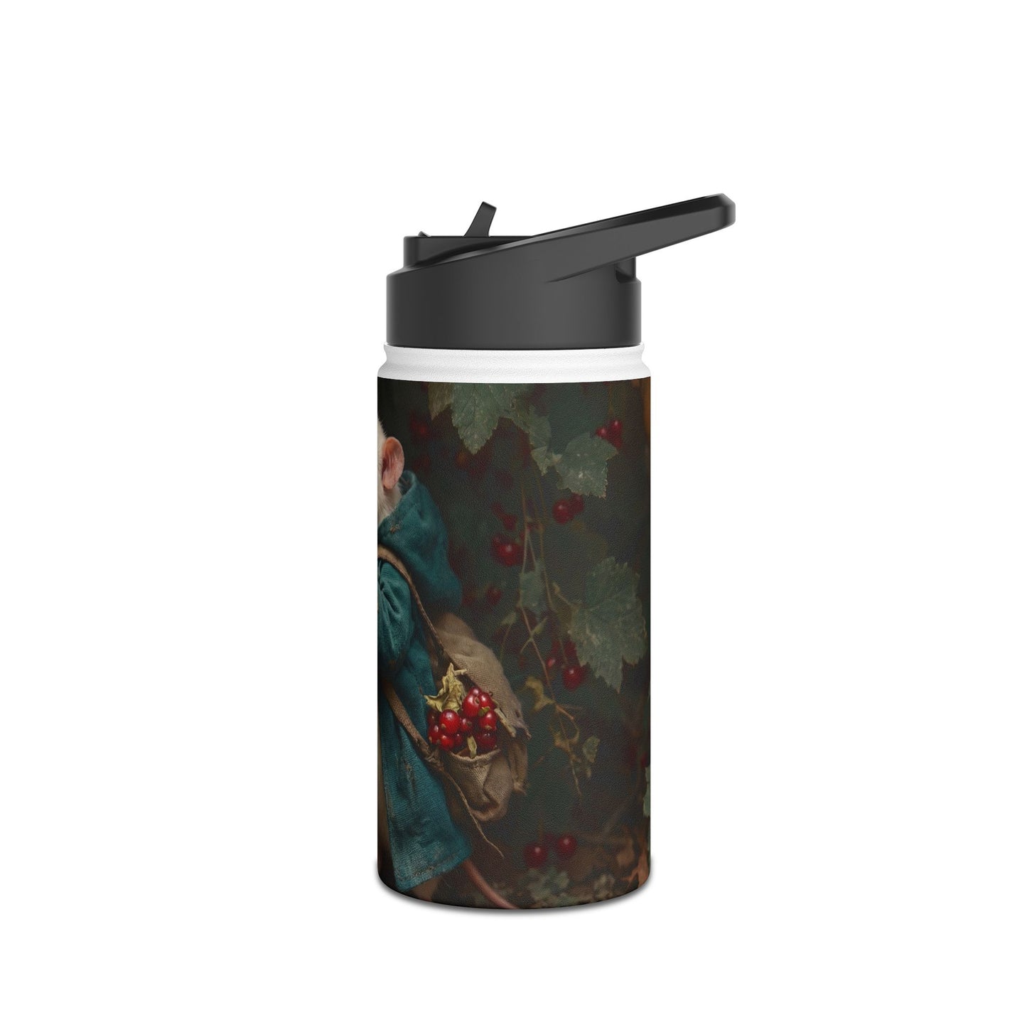 Candlelit Forager Mouse Stainless Steel Water Bottle, Standard Lid – Autumn’s Secret Harvest