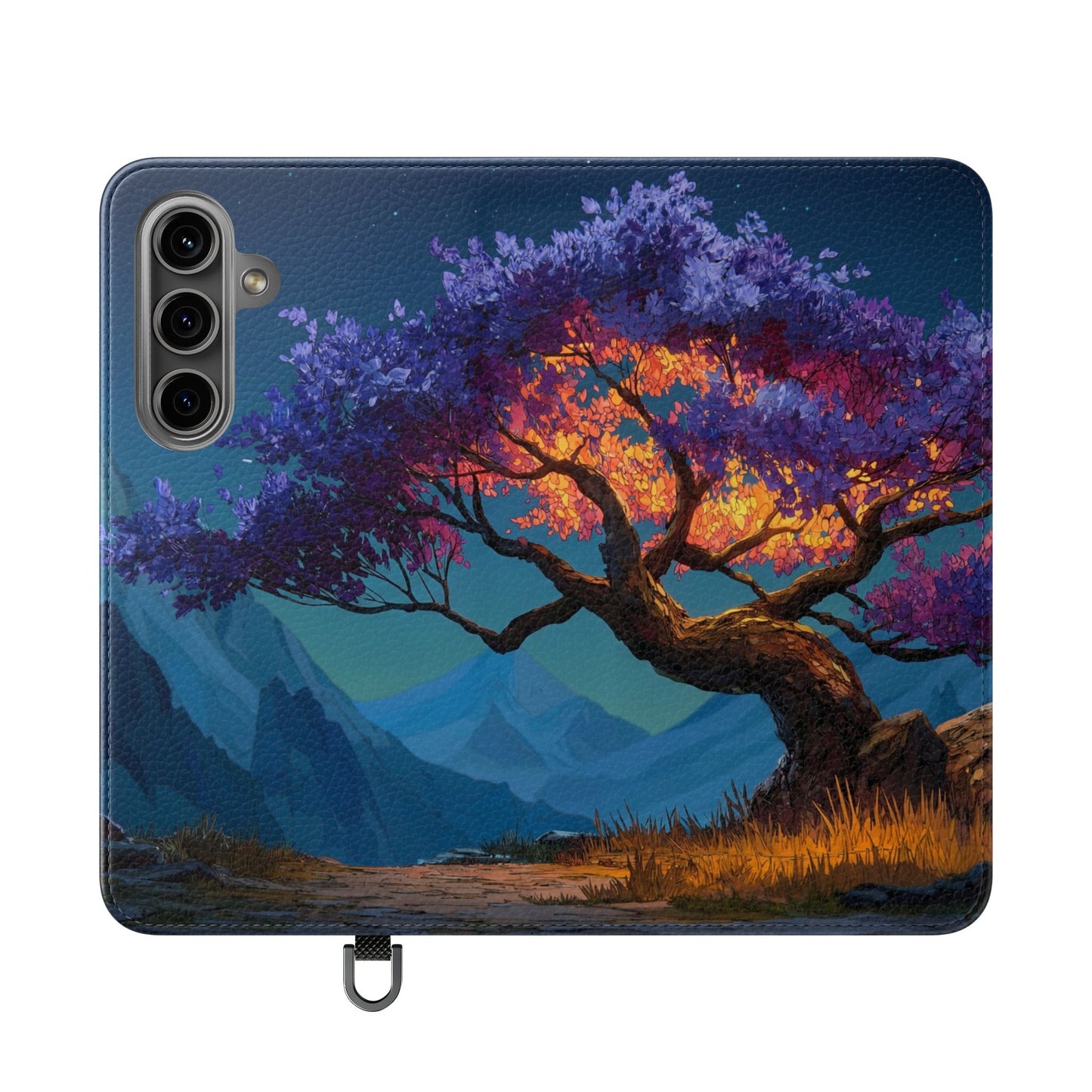 Violet Flame Tree Flip Cases – Twilight Mountain Glow Case