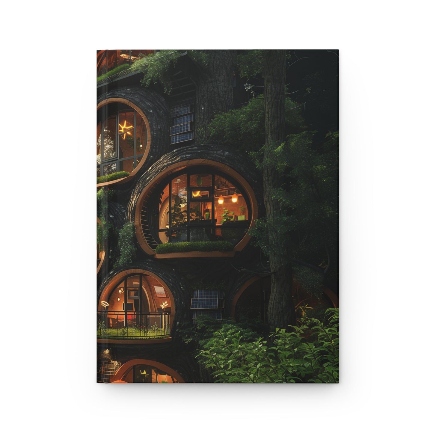 Treehouse Sanctuary Hardcover Journal Matte – Glow Through the Canopy