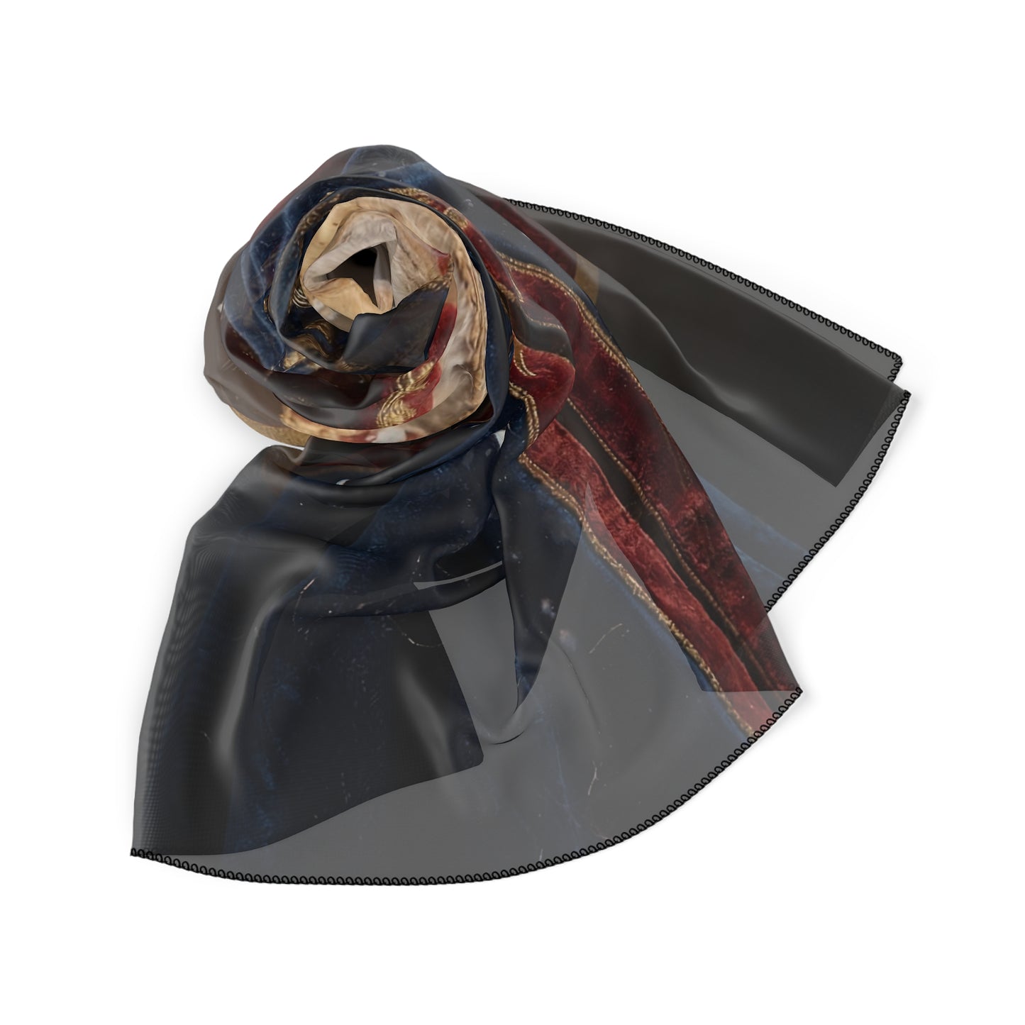 Three Owls in Velvet Cloak Scarf – Winter Throne Portraits