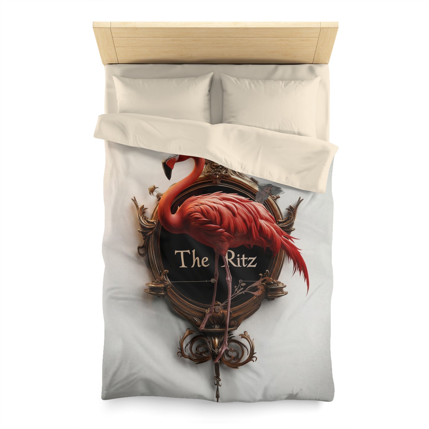 Regal Flamingo Wall Clock – The Ritz Elegance in Warm Gold