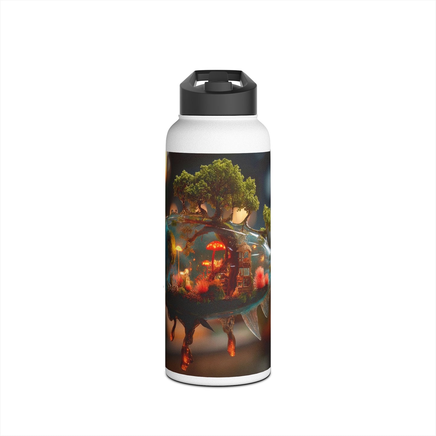 Whispering Forest Fish Water Bottle – Liquid Eden in a Glass Scaled World