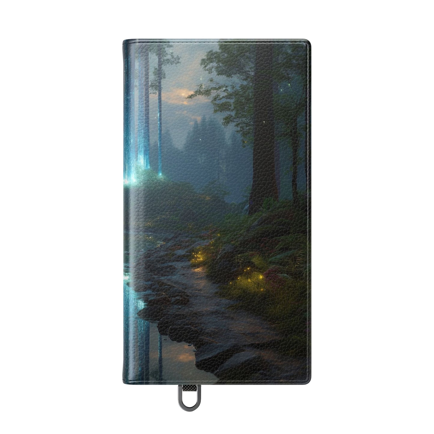 Bioluminescent Forest Flip Cases – Cyan Lightfall Stream Cover