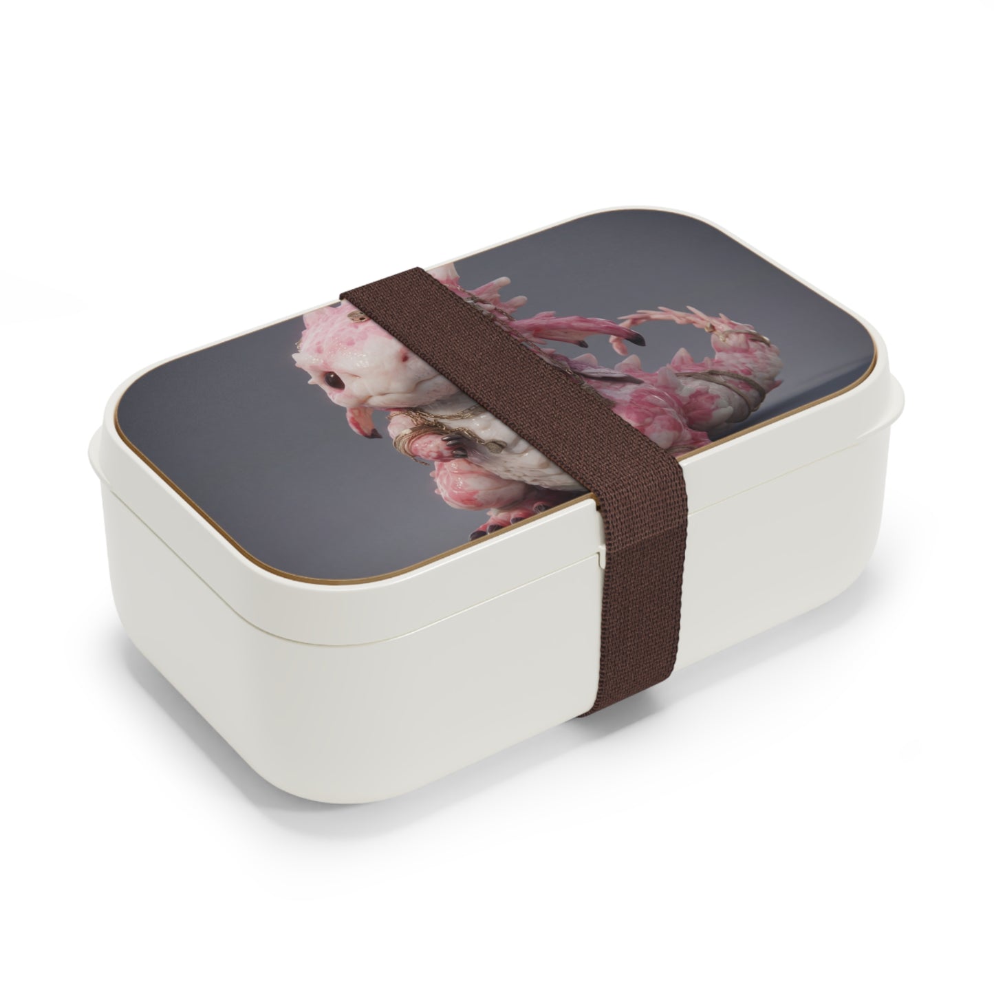 Pink Obsidian Dragon Bento Lunch Box – Tiny Guardian of Gilded Chains