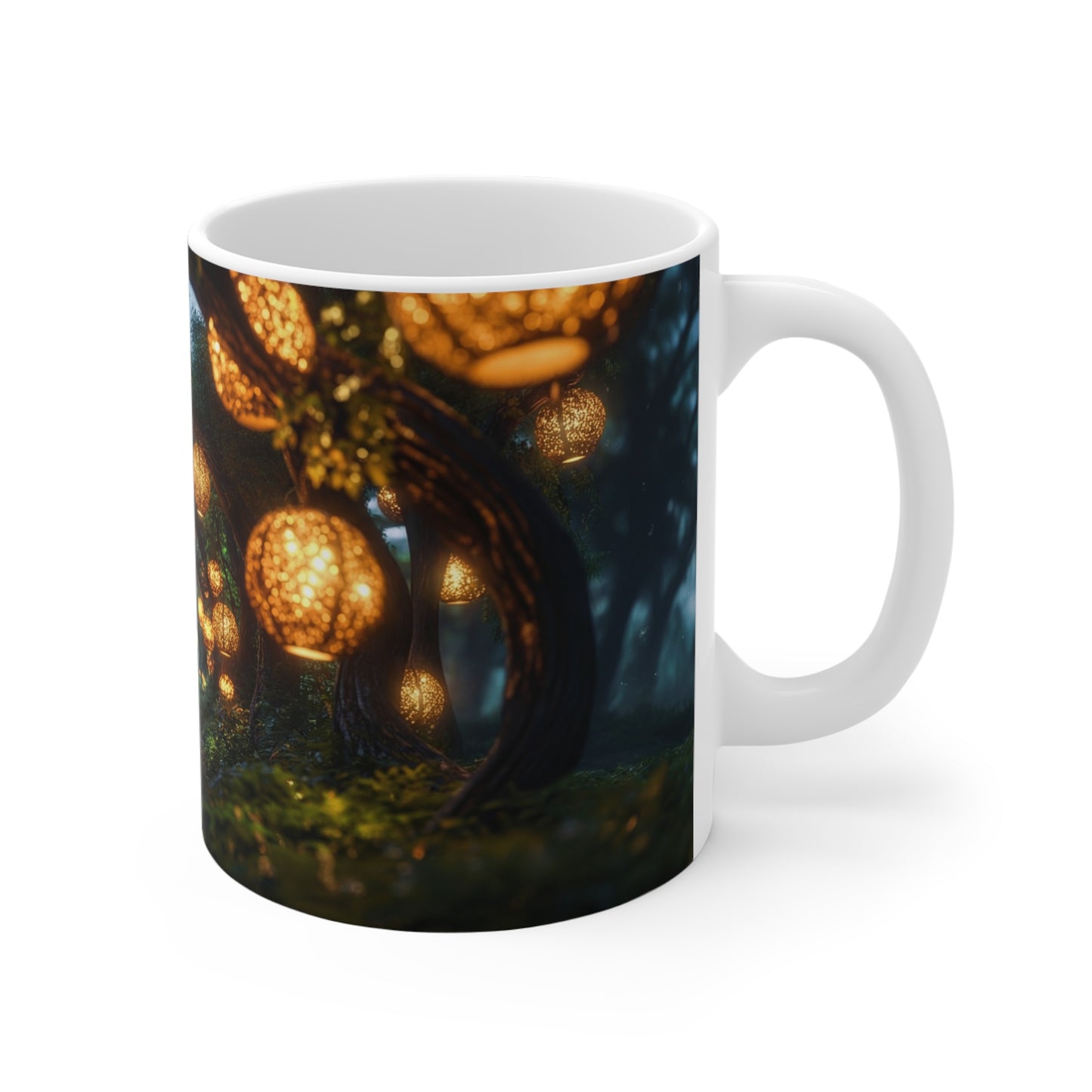 Luminous Lantern Path Ceramic Mugs (11oz\15oz\20oz) – Whispers of the Twilight Grove