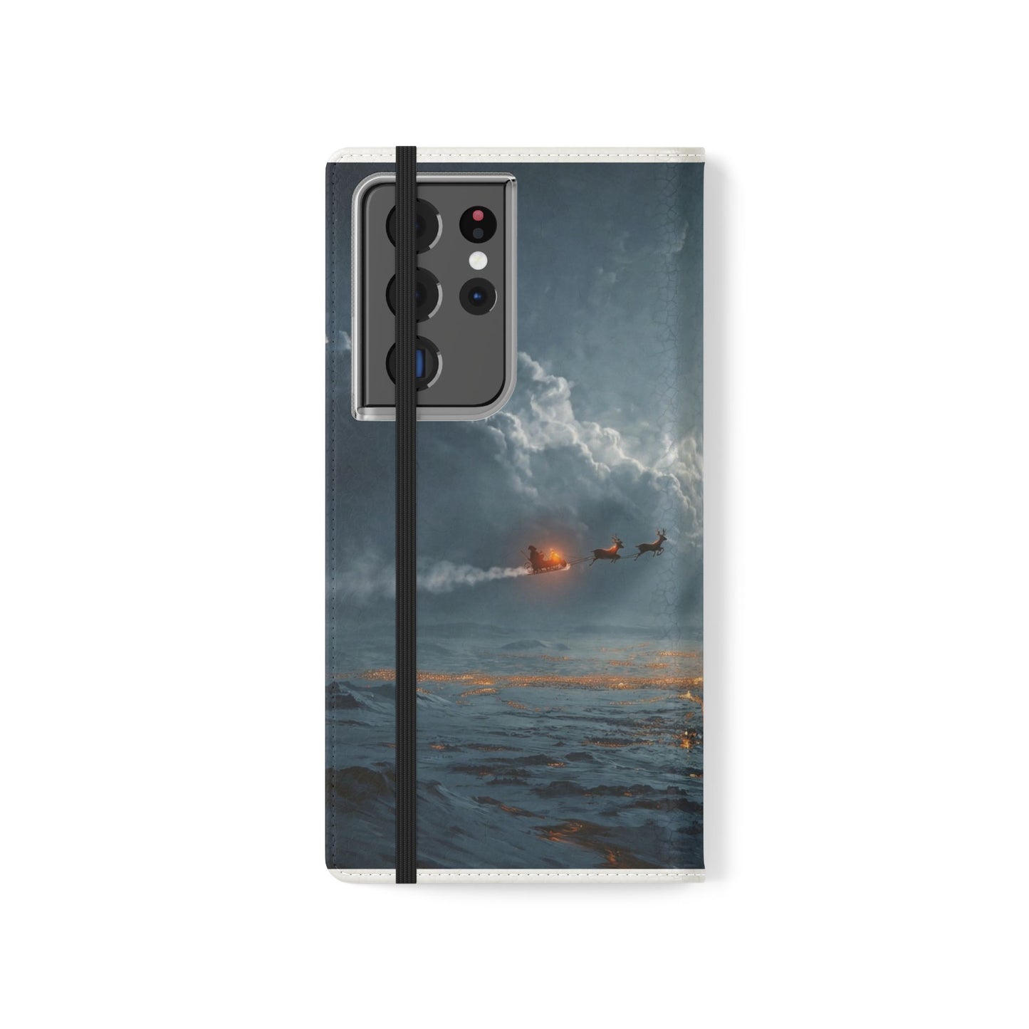 Moonlit Sleigh Flip Cases – Northern Lights Winter Journey