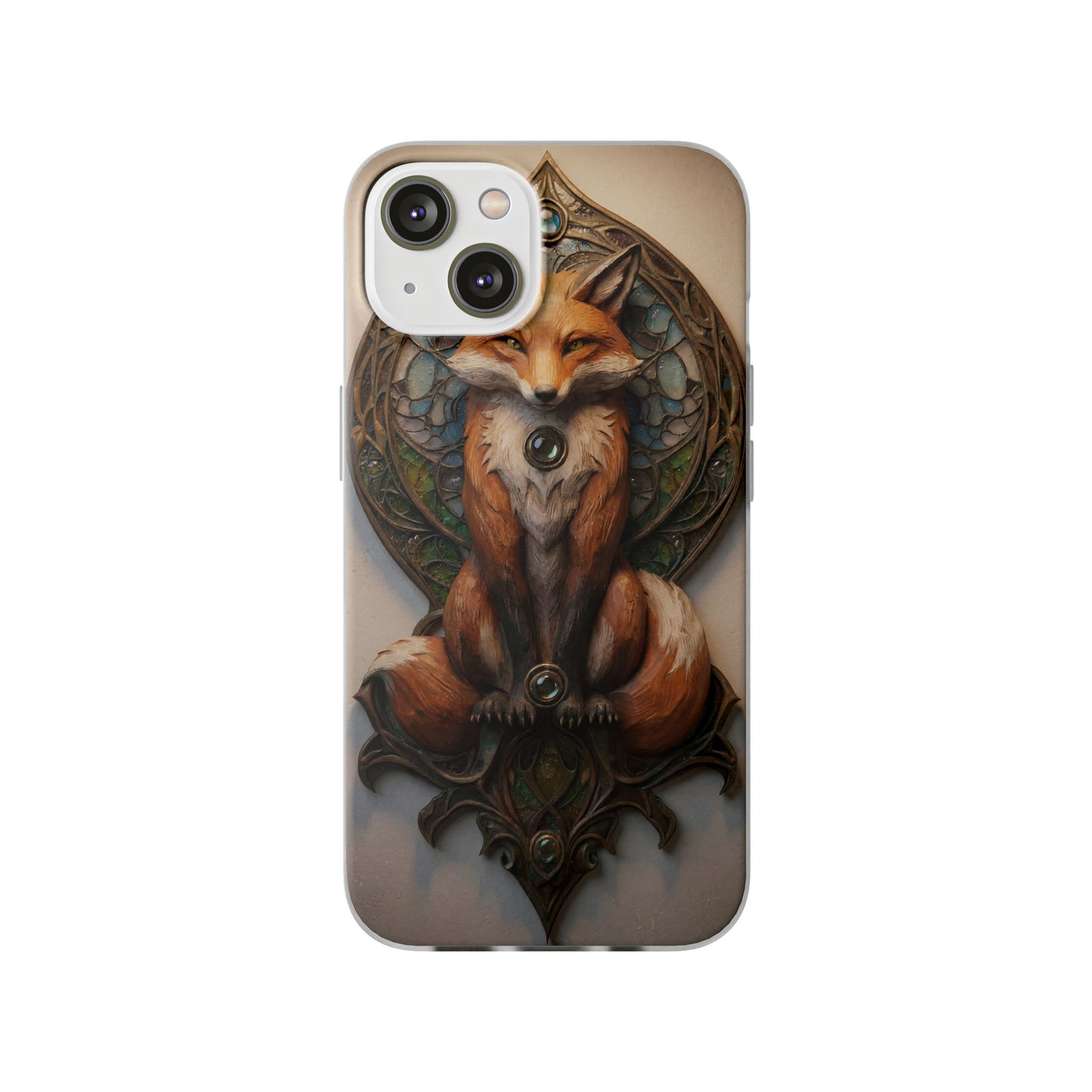 Fox Sentinel Flexi Cases – Amber Glow Through Stained Glass