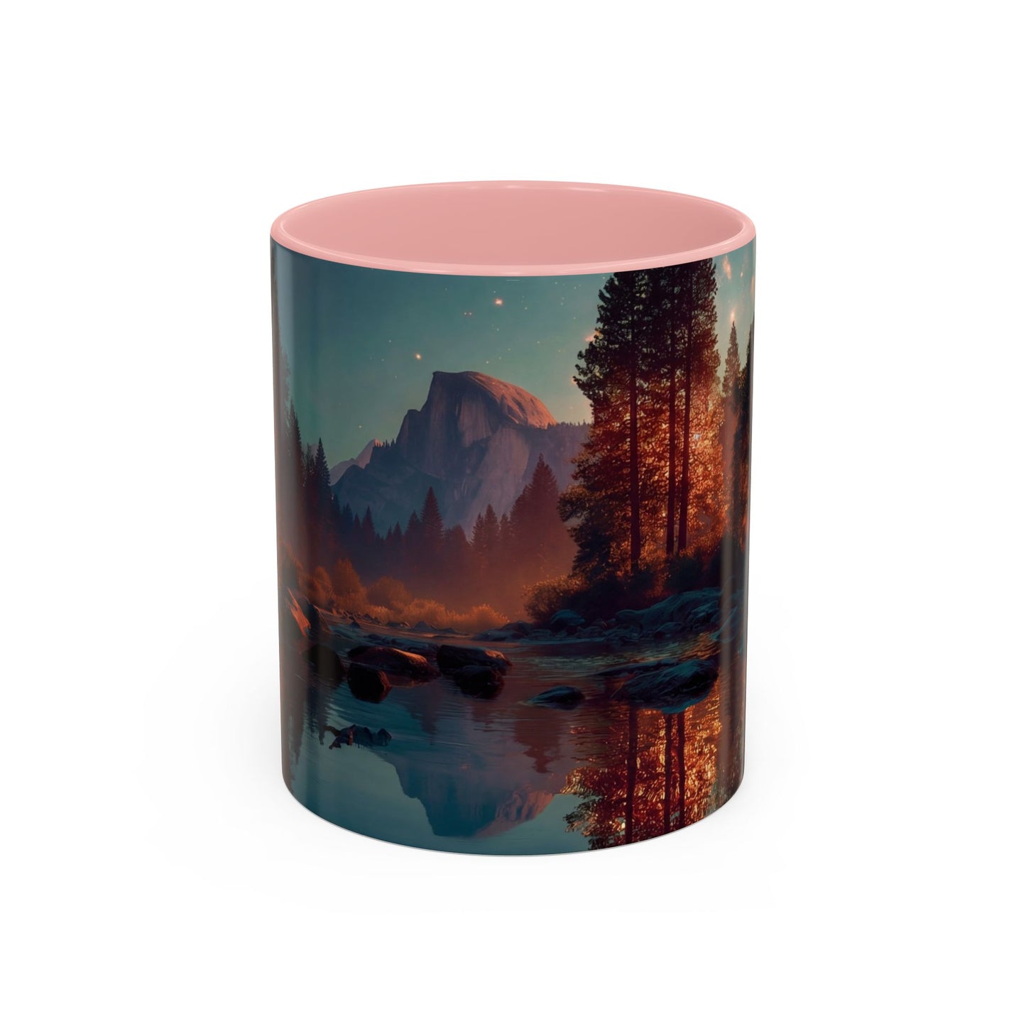 Celestial Reflections Accent Coffee Mug (11, 15oz) – Half Dome’s Starlit Mirror
