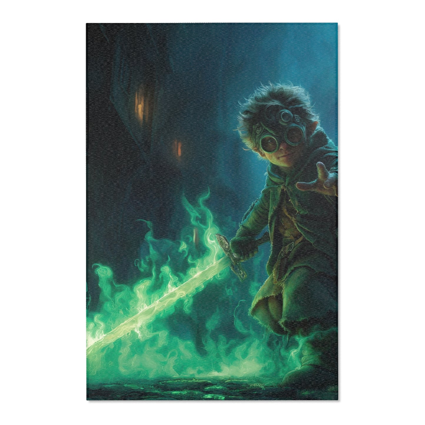Green-Eyed Apprentice Area Rugs – Midnight Alley Sword Duel