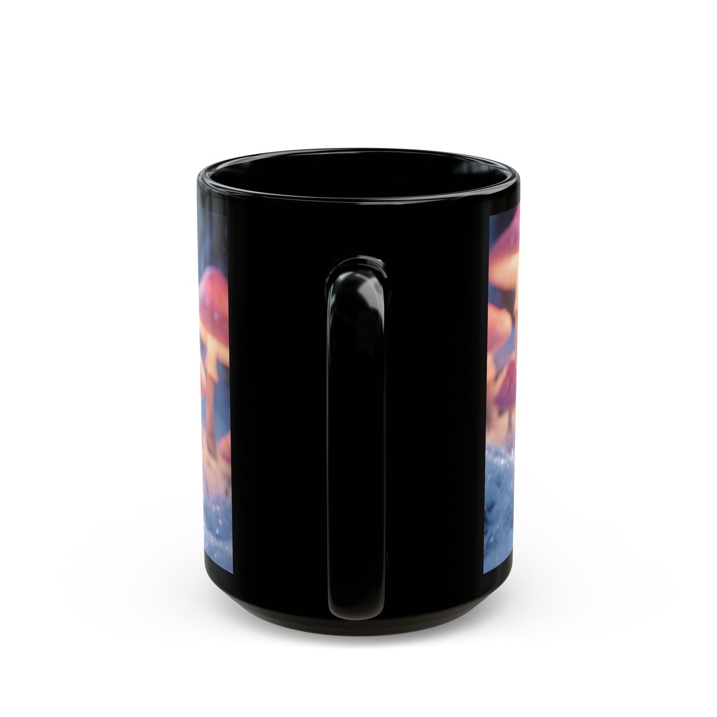 Fairy Rider Unicorn Mug – Snowy Mushroom Grove Dreamscape