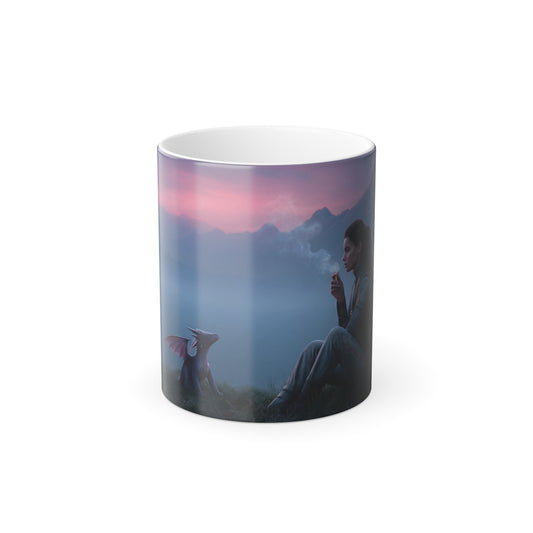 Misty Peak Guardian Mug – Dragon Companion Coffee Cup