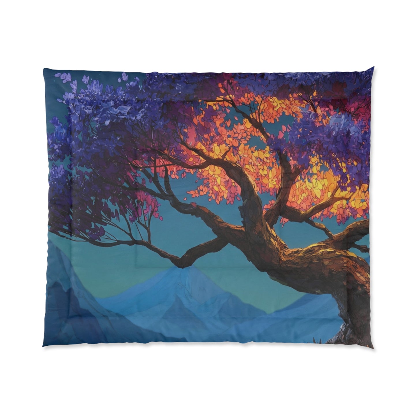 Celestial Tree Comforter – Twilight Bloom Dreamscape