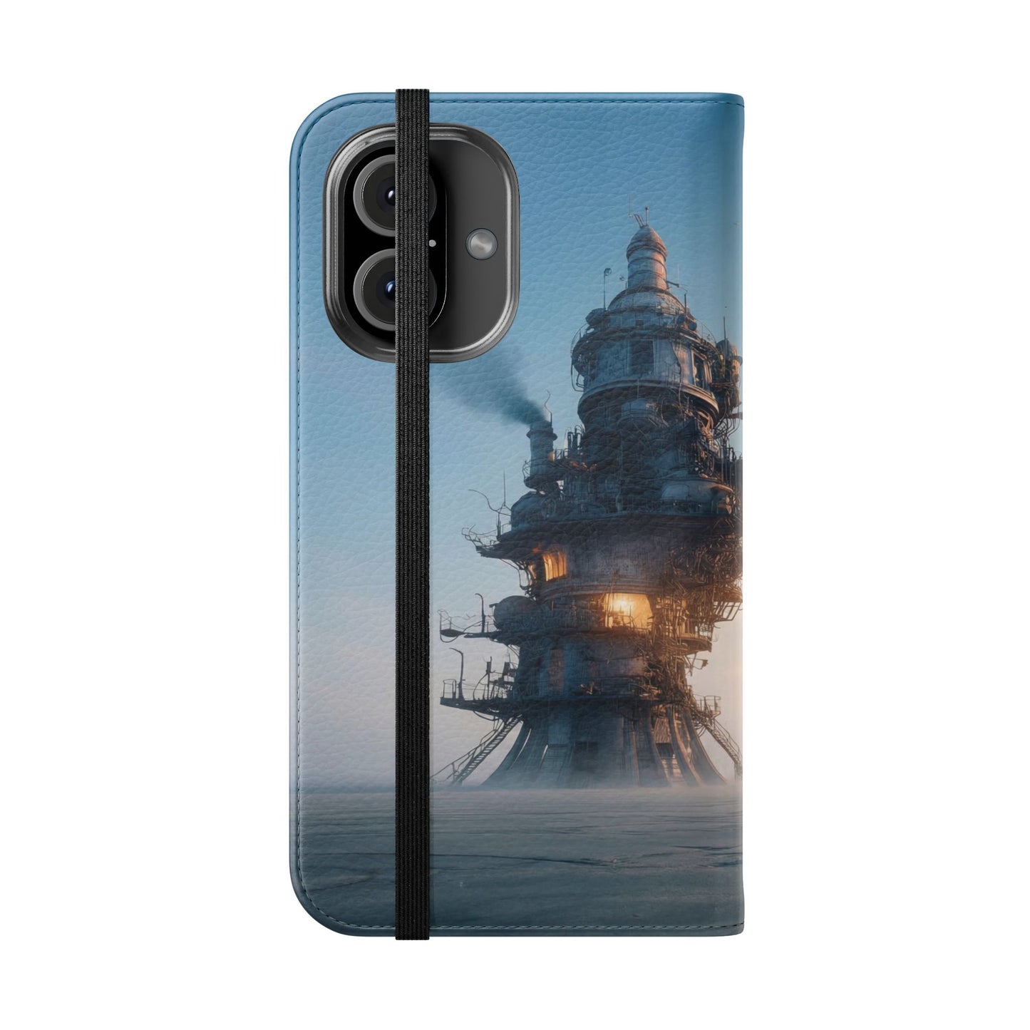 Steam-Stack Tower Flip Cases – Industrial Dawn Sentinel