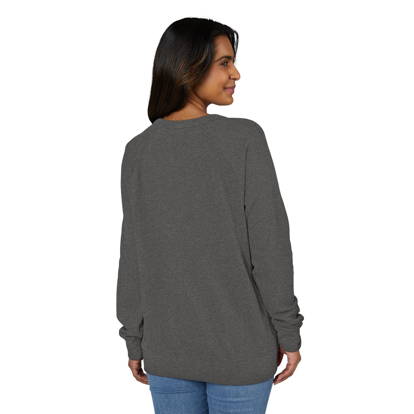 Golden Hour Wolf Unisex French Terry Raglan Crewneck – Amber Silhouette Standee