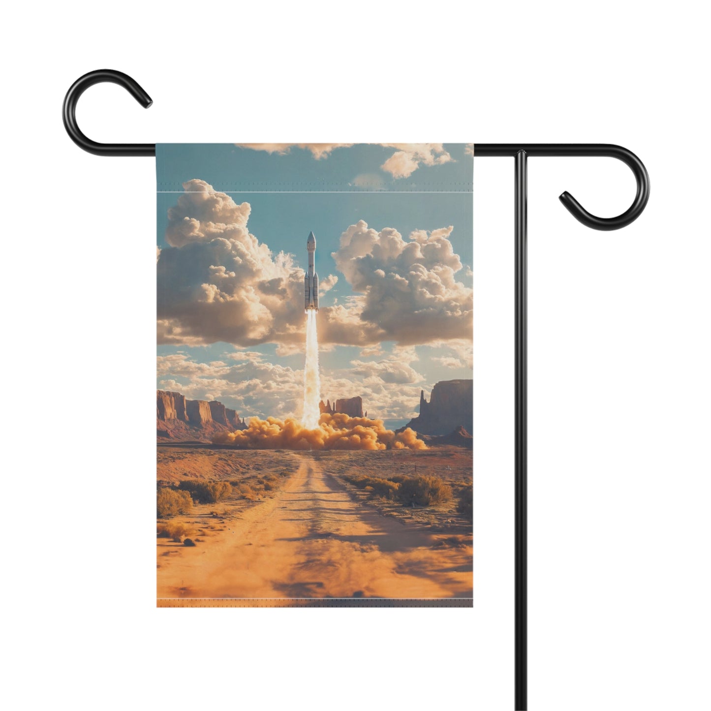 Rocket Launch Over Desert Canyons - Product