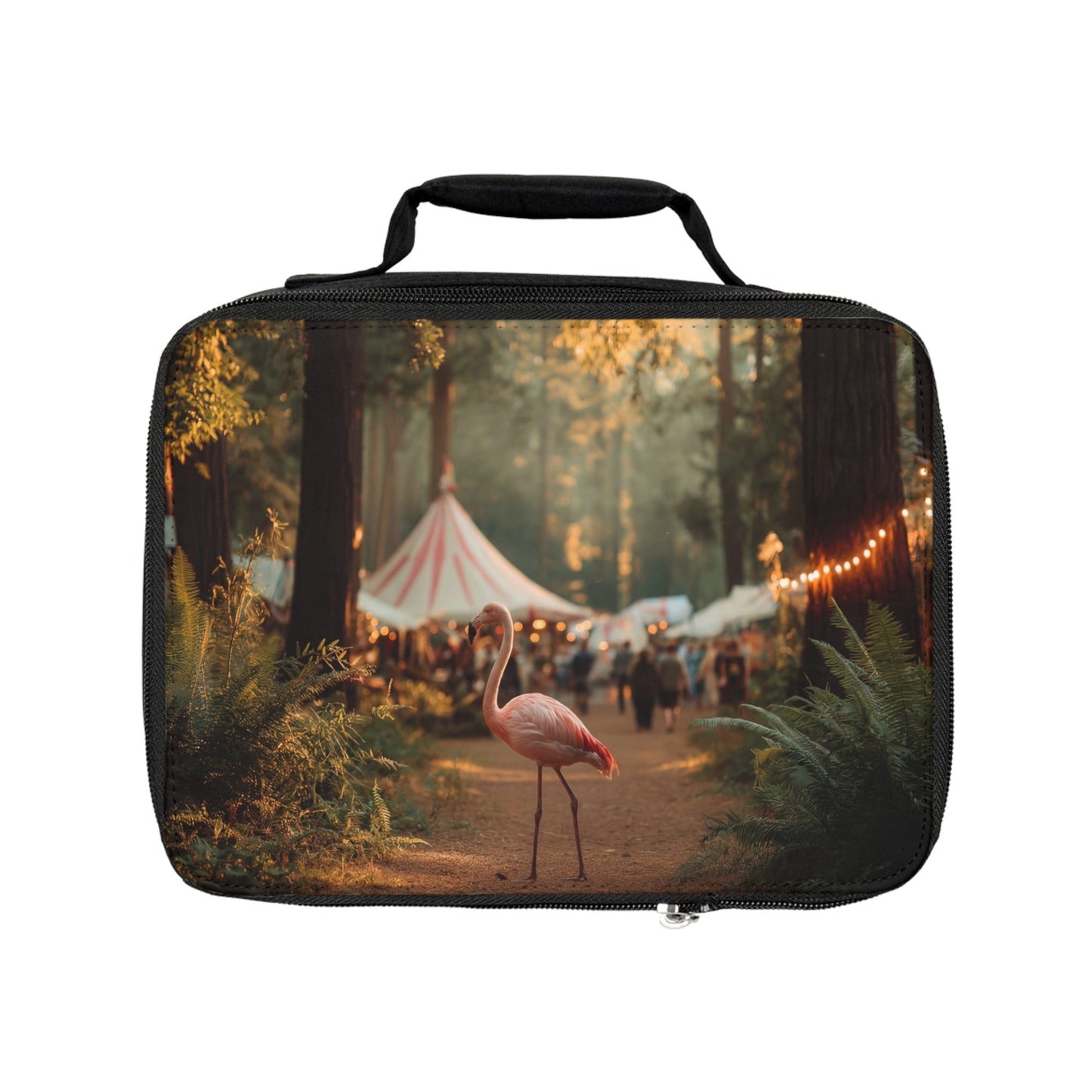 Pink Flamingo Forest Festival Lunch Bag – Sunset Carnival Pathway