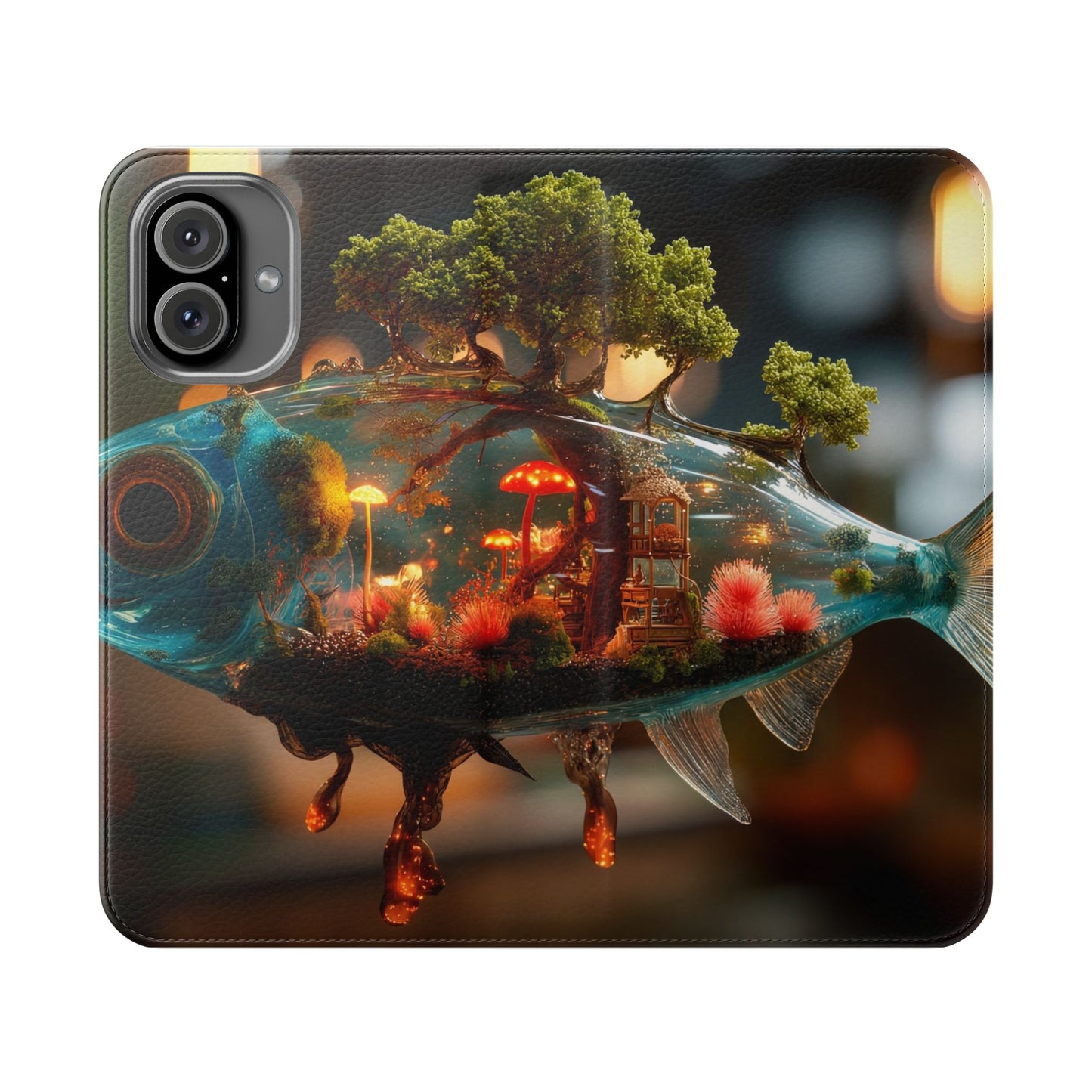 Forest Fish Flip Case – Liquid Glowwood Dreamscape