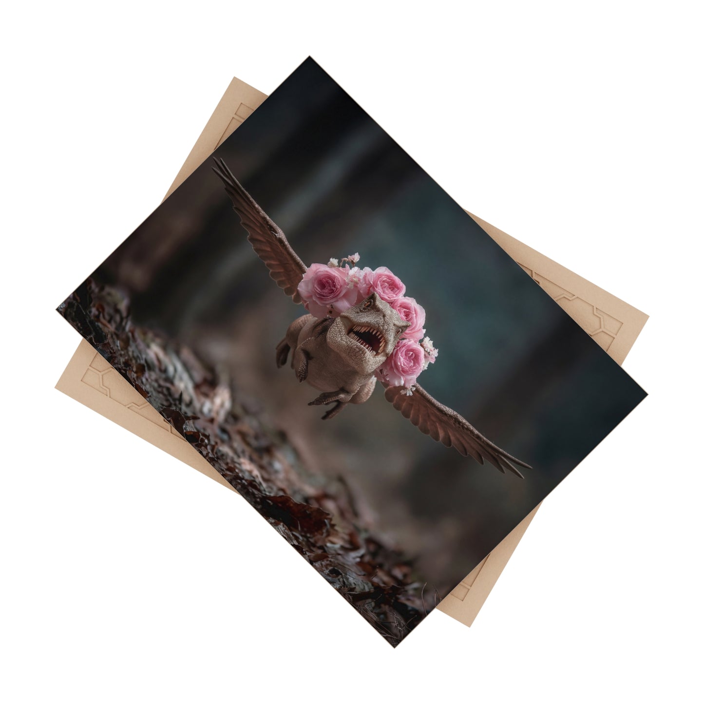 Winged Tyrant with Rose Crown Ceramic Photo Tile – Forest Flight Fantasy