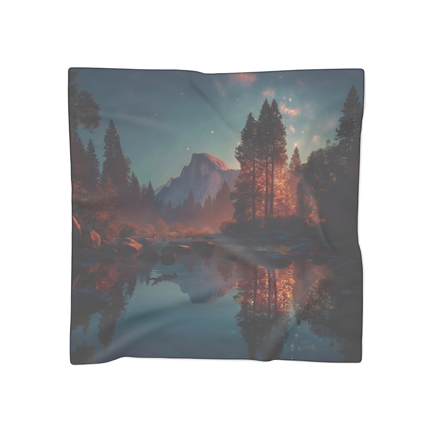 Starlit Valley Poly Scarf – Half Dome’s Whispering Reflection