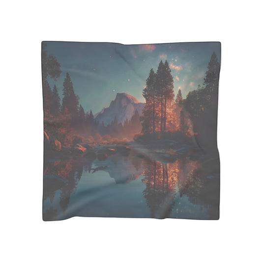Starlit Valley Poly Scarf – Half Dome’s Whispering Reflection