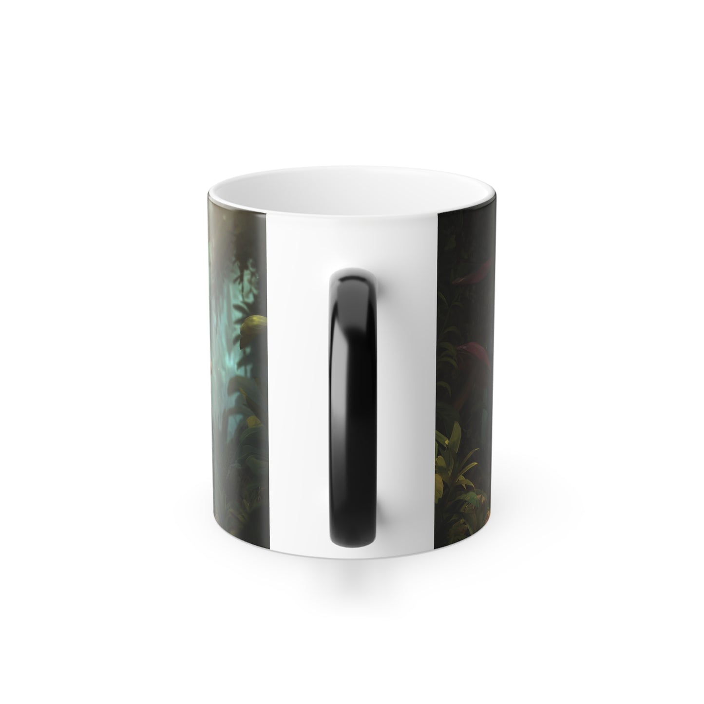 Mushroom Knight Color Morphing Mug, 11oz – Forest Guardian With Wooden Blade