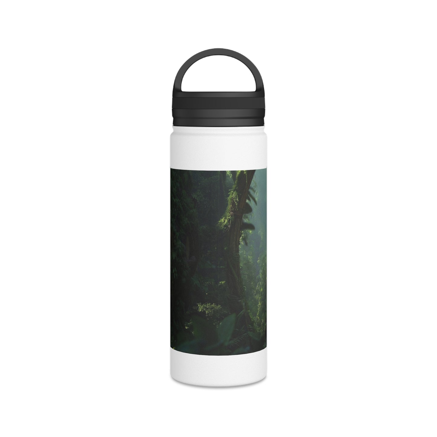 Guardian Forest Eye Water Bottle – Moss-Covered Watcher of the Verdant Path