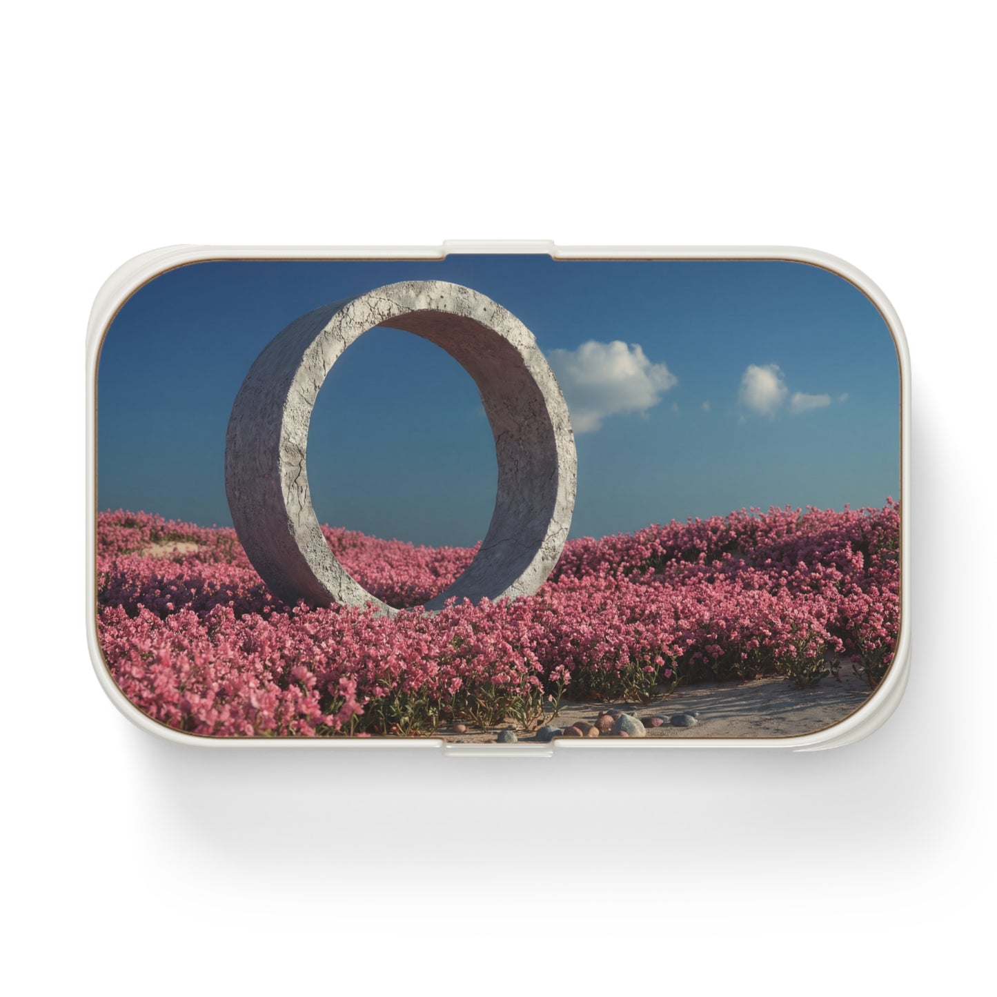 Stone Torus Bento Lunch Box – Pink Meadow Portal Design