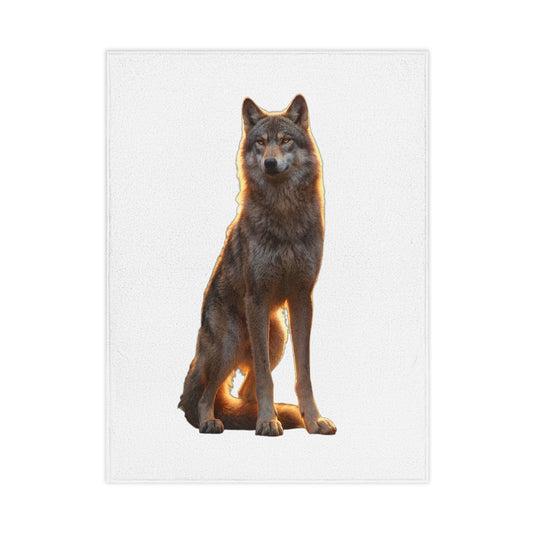 Golden Hour Wolf Toddler Blanket – Sentinal Gaze Soft Wrap