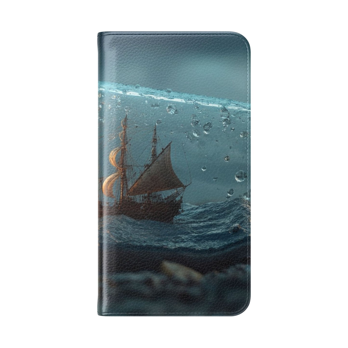 Storm-Struck Galleon Flip Cases – Lightning Inside Glass Bottle