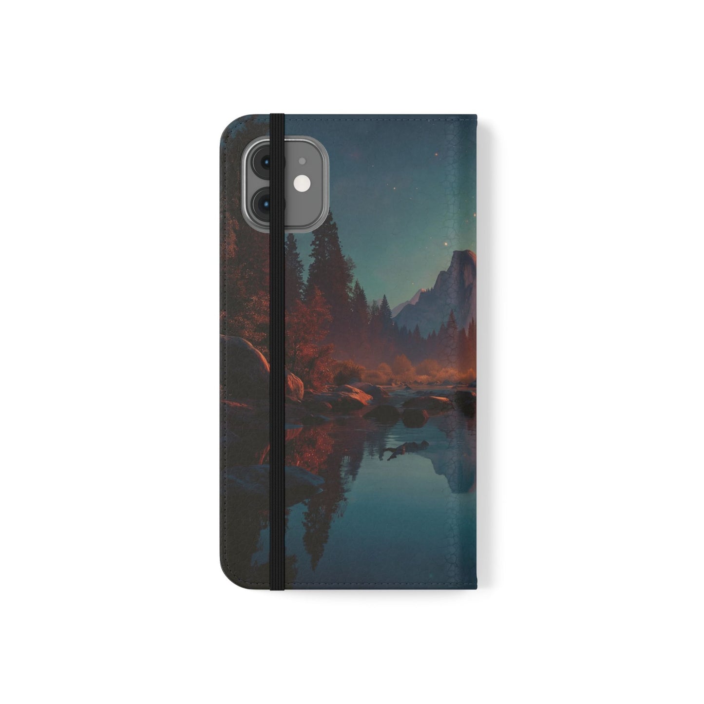 Starlit Valley Flip Cases – Twilight River and Half Dome Reflections