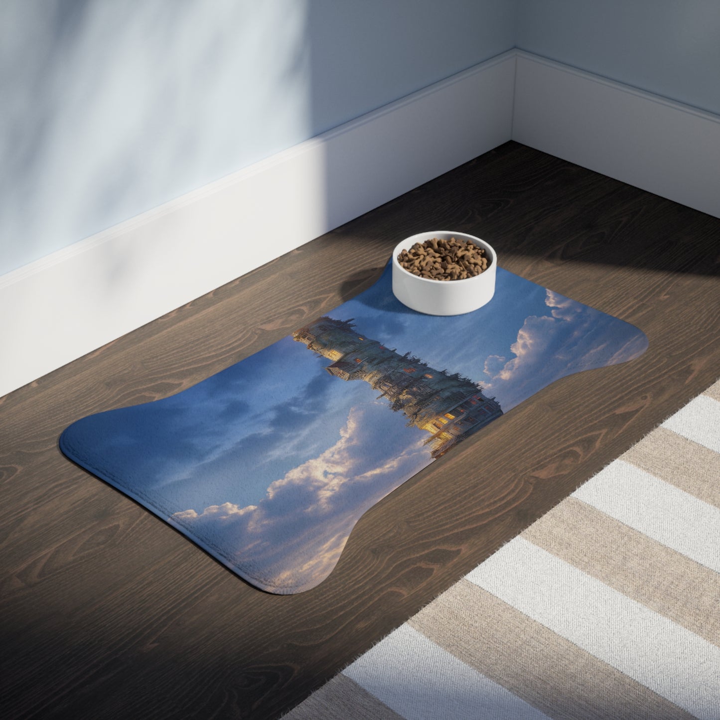 Luminous Sky Tower Pet Feeding Mats – Twilight Beacon for Your Furry Companions