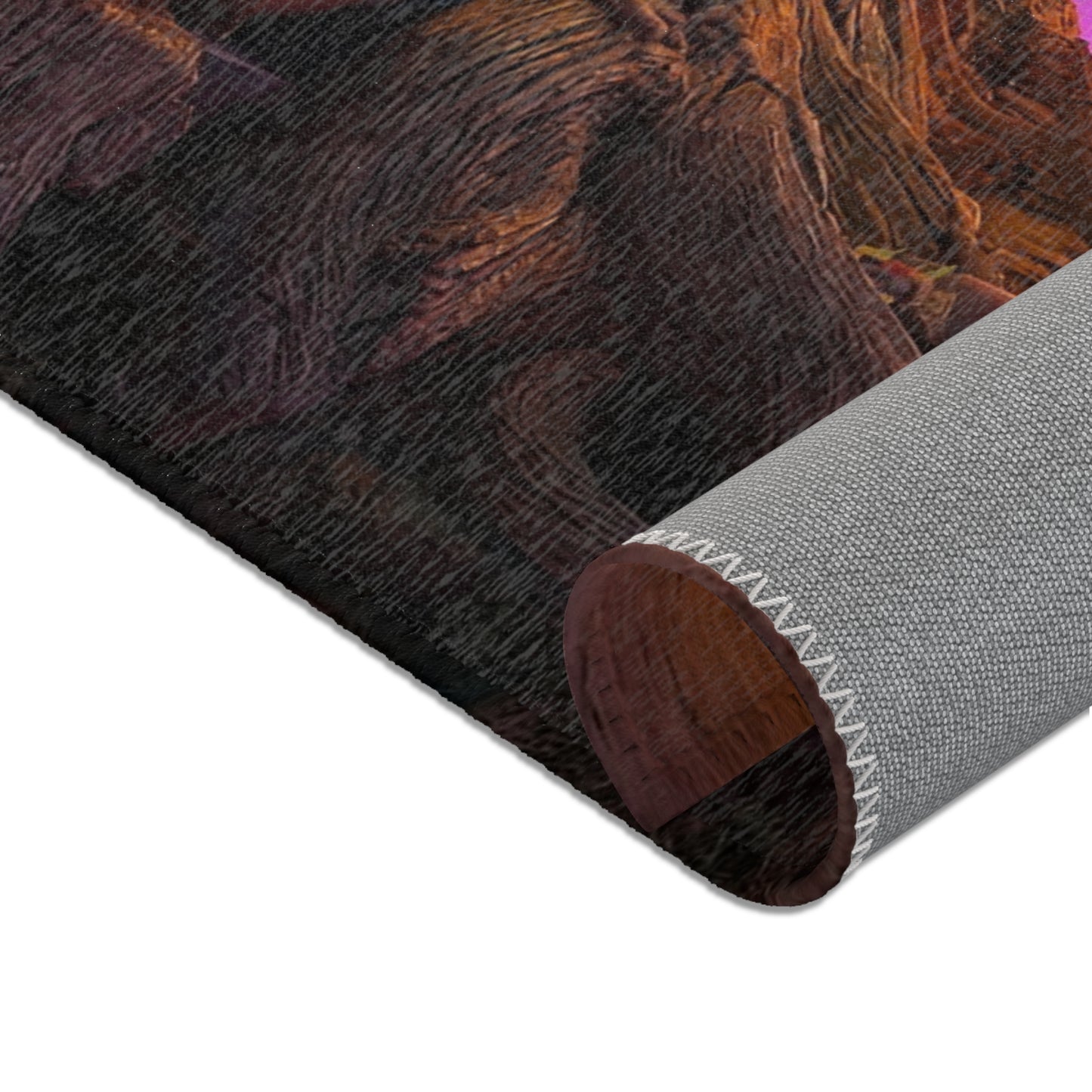 Celestial Tree Area Rugs – Twilight Gathering Under Neon Canopy