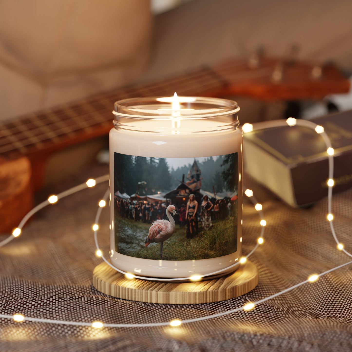 Rain-Slicked Flamingo Scented Soy Candle, 9oz – Whisper of the Wet Woodland