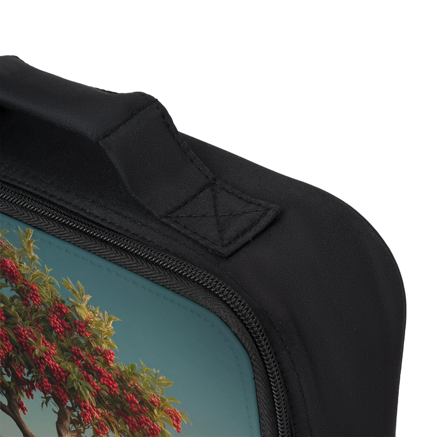 Crimson Berry Tree Lunch Bag – Sunset Harvest Dreamscape