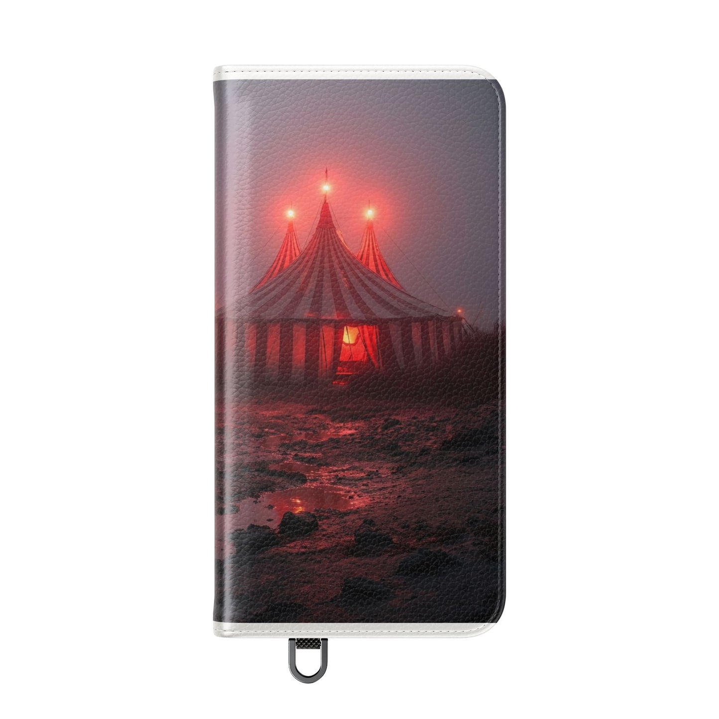 Crimson Circus Tent Flip Cases – Misty Coastside Lantern Scene