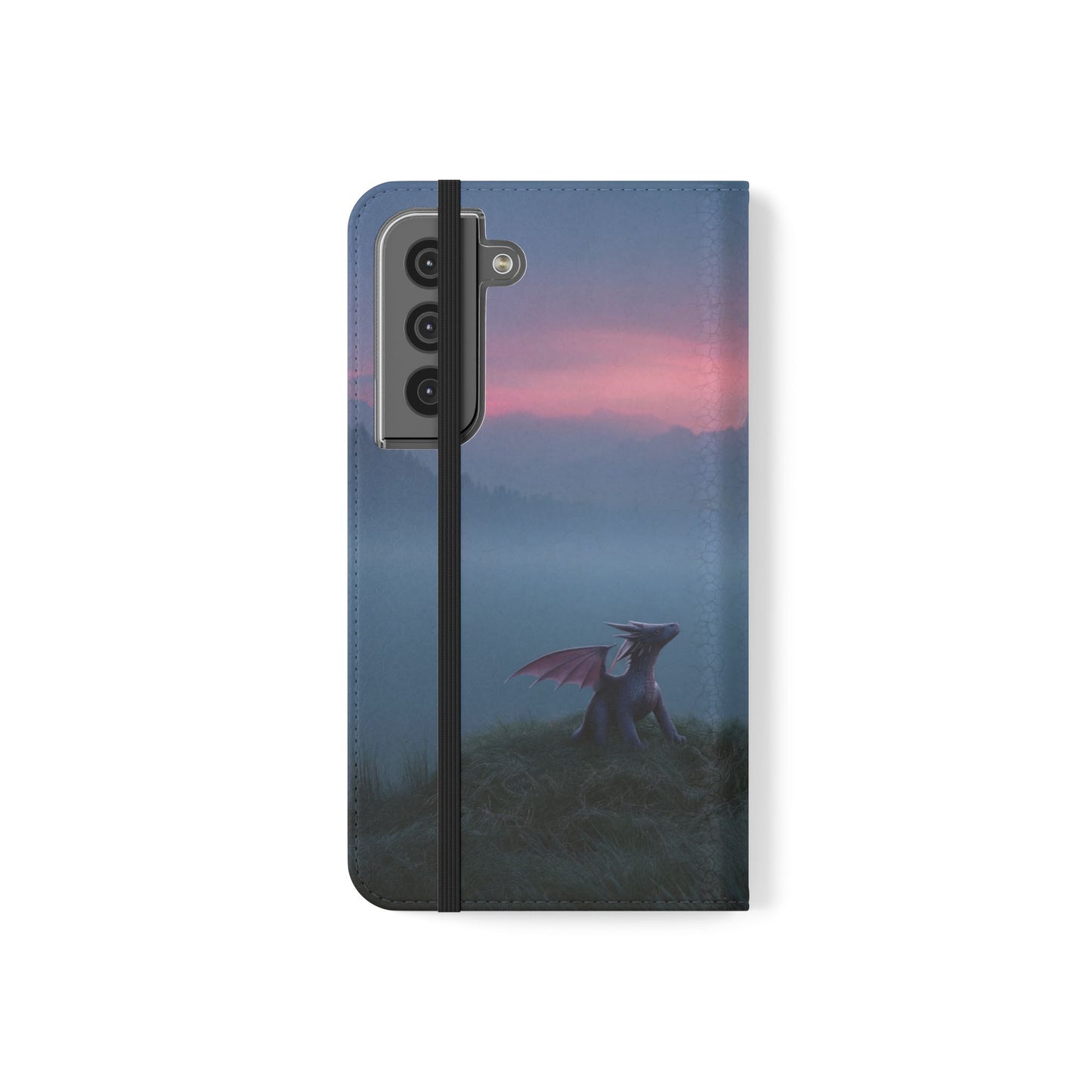 Silent Guardian Flip Cases – Misty Dawn Warrior and Dragon Companion