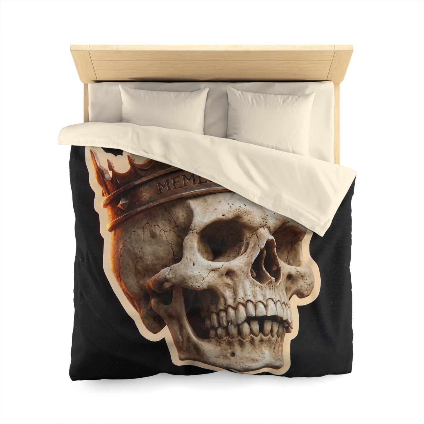 Crowned Skull Microfiber Duvet Cover – Regal Mortality Dreamscape