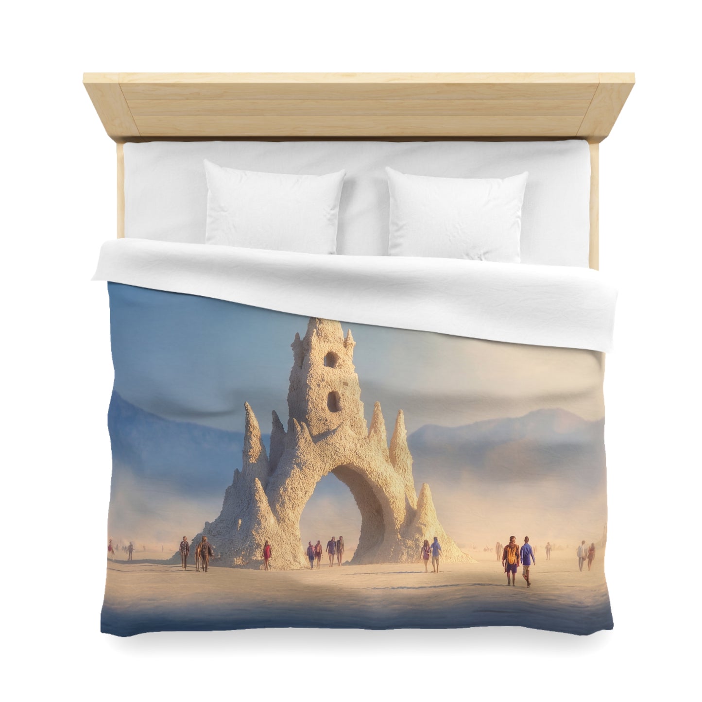 Crystal Spire Duvet Cover – Desert Sentinel Castle Blanket