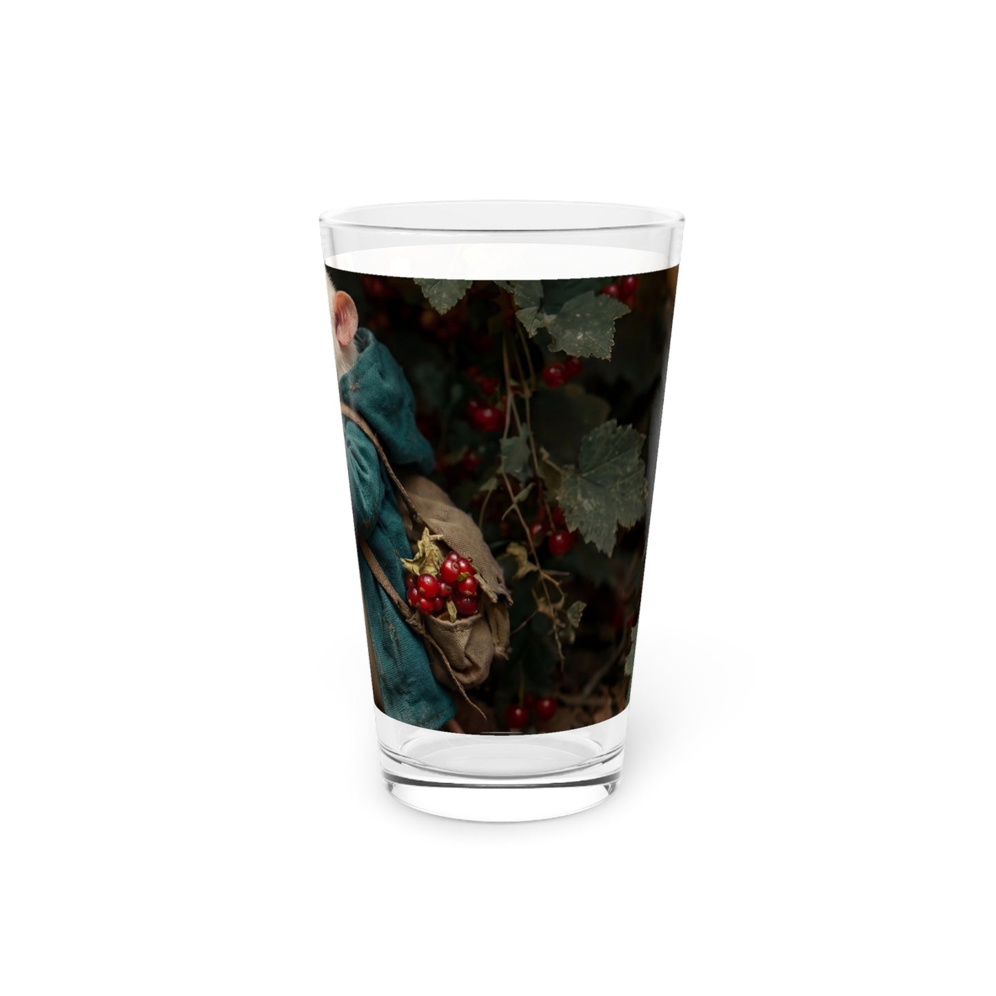 Candlelit Forager Mouse Pint Glass, 16oz – Autumn’s Secret Harvest