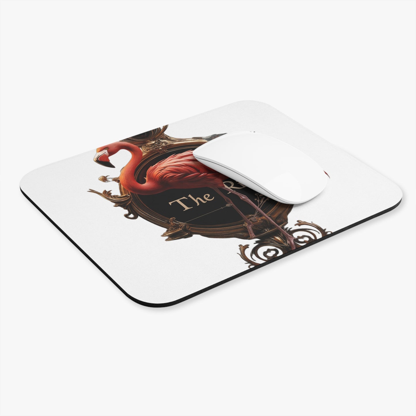 The Ritz Flamingo Mouse Pad (Rectangle) – Opulent Gilded Signage Art