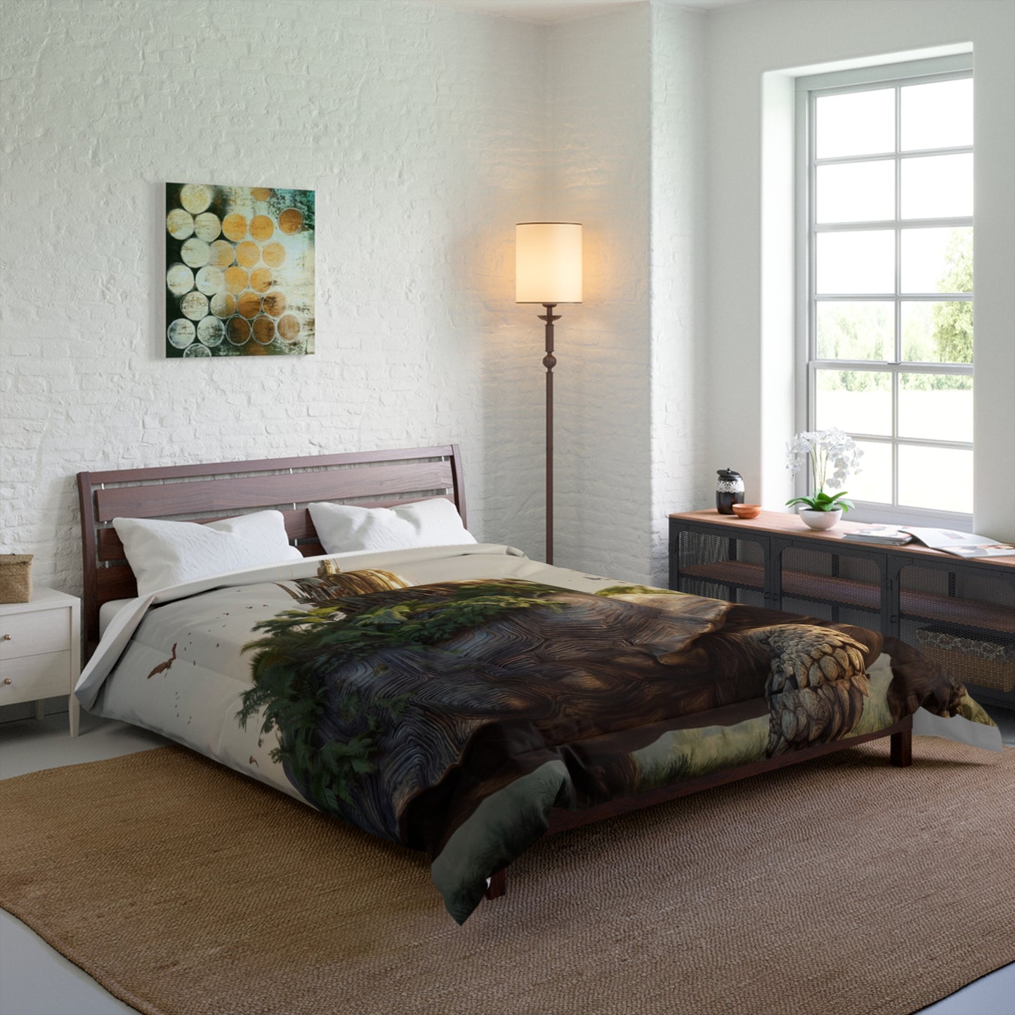 Turtle’s Kingdom Comforter – Golden Castle on Ancient Shell