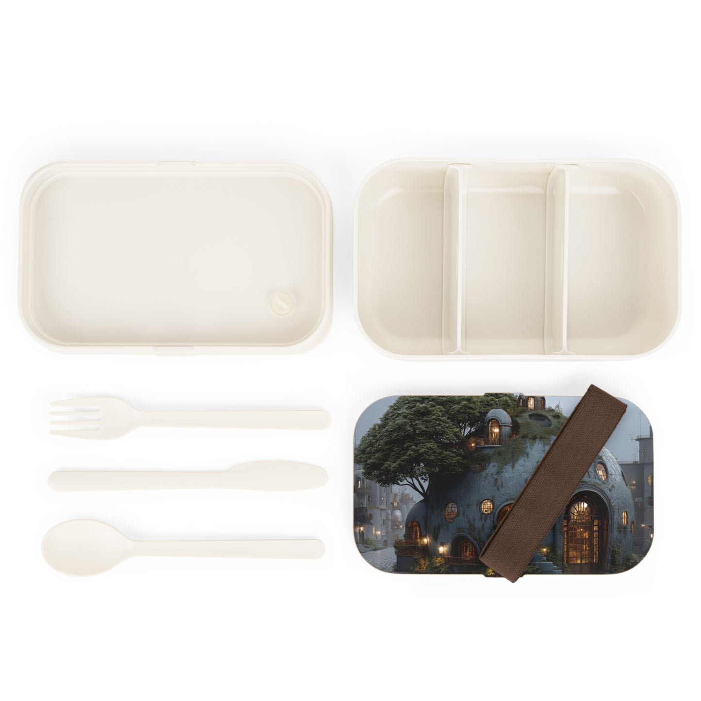 Treehouse Dome Bento Lunch Box – Twilight Haven in Stone and Ivy