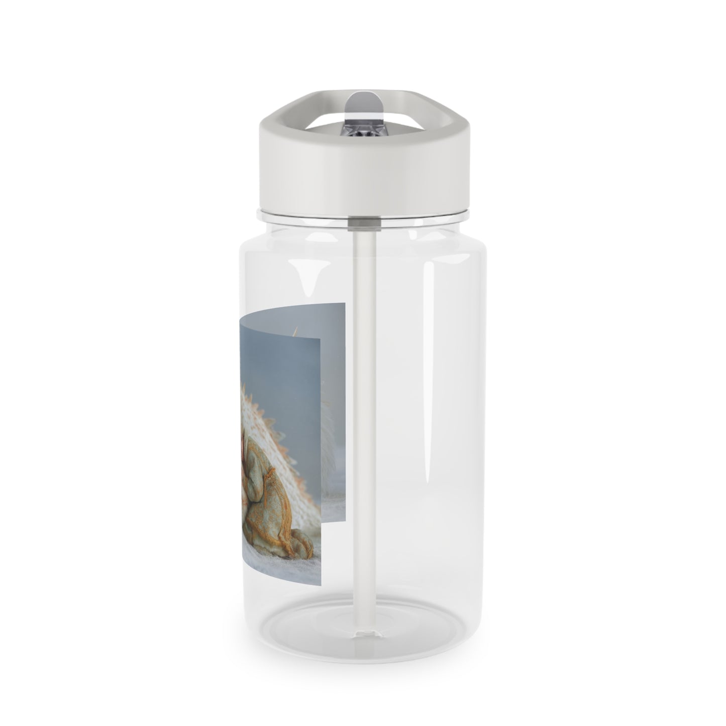 Guardian Dragon and Child Water Bottle – Snowy Embrace Fantasy Art