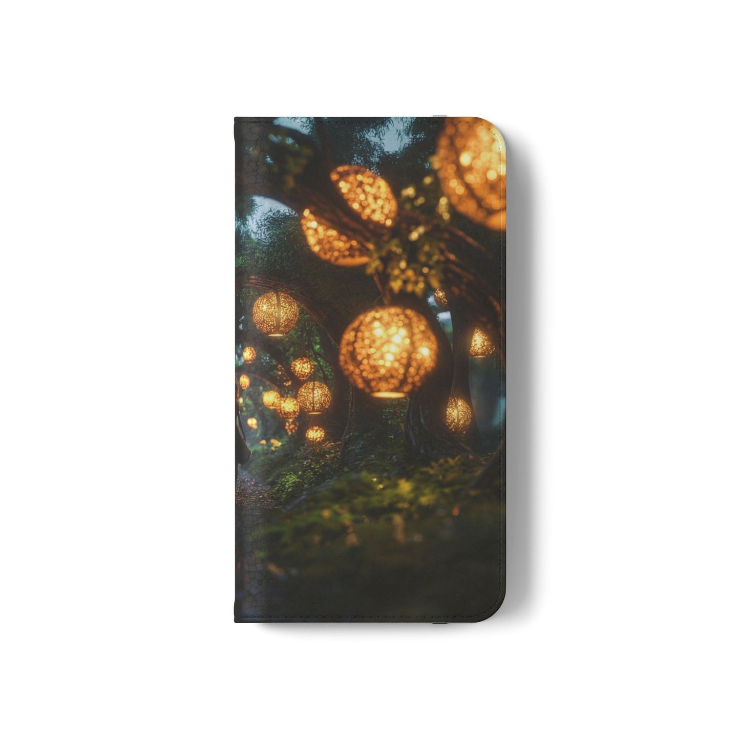 Lantern Archway Flip Cases – Girl Walking Through Forest Tunnel Art Case