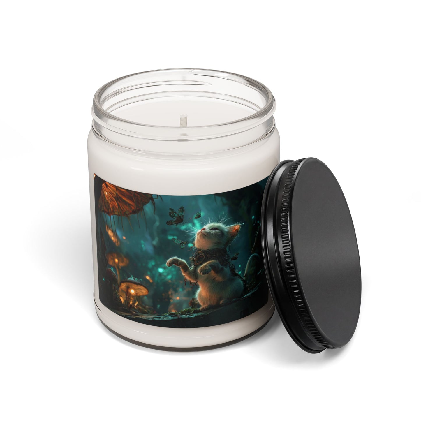Whispering Forest Kitten Scented Soy Candle, 9oz – Twilight Glade Whispers