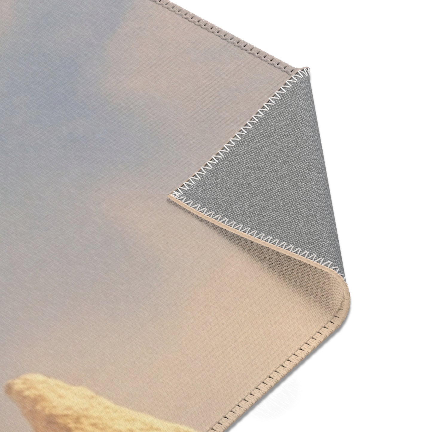 Desert Castle Area Rugs – Sunlit Sandscape Gateway