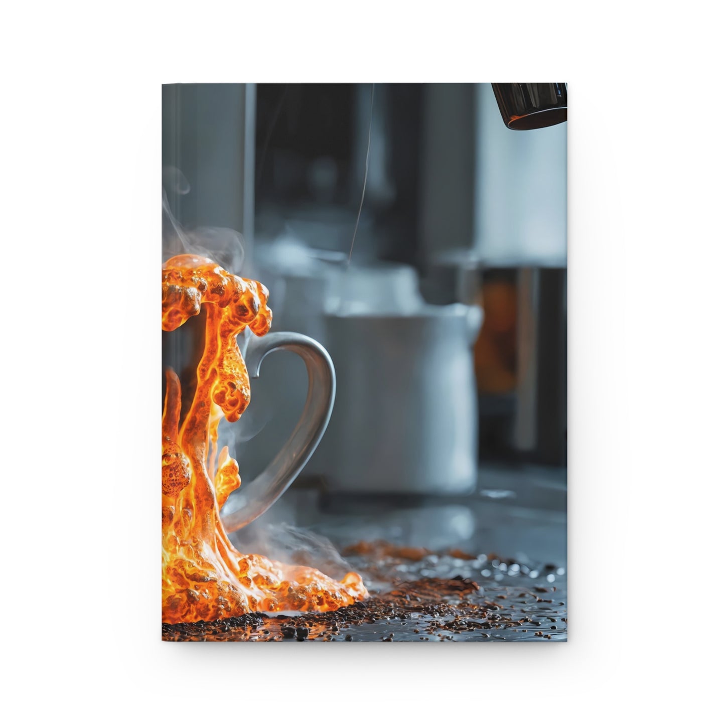 Fiery Coffee Pour - Hardcover Journal